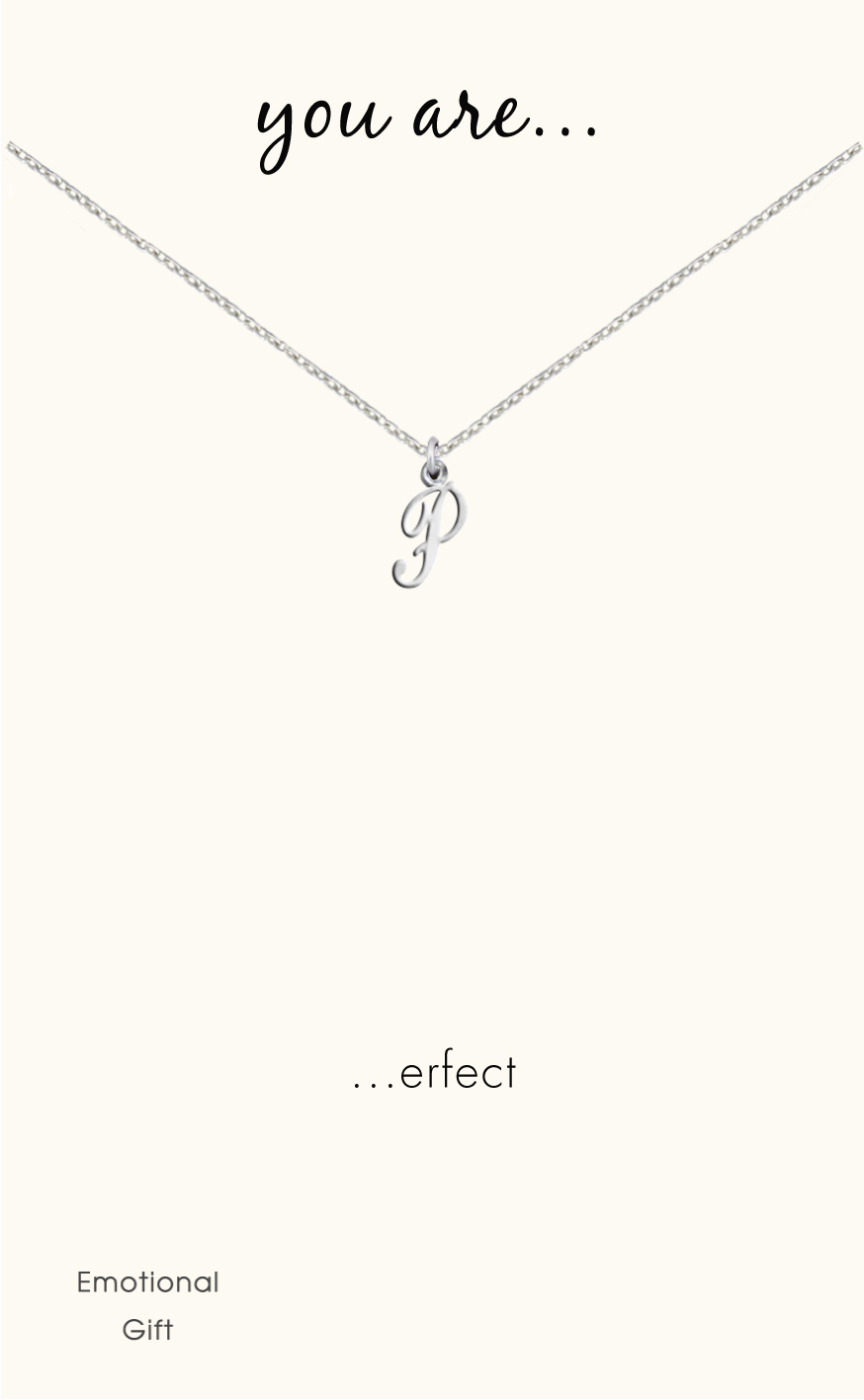 P silver pendant